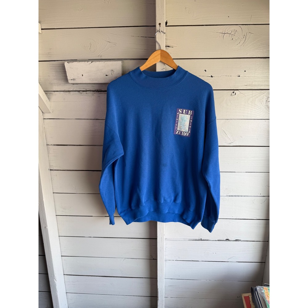 Vintage PCH Sub Zero Glacier Ski Trek Sweatshirt Mens Large Blue 90s USA Made